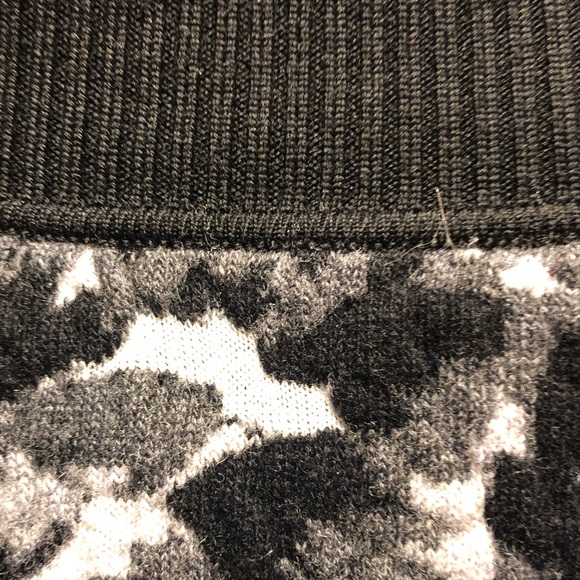 Commission Floral Jacquard Knit Merino Wool Skirt - Picture 6 of 8